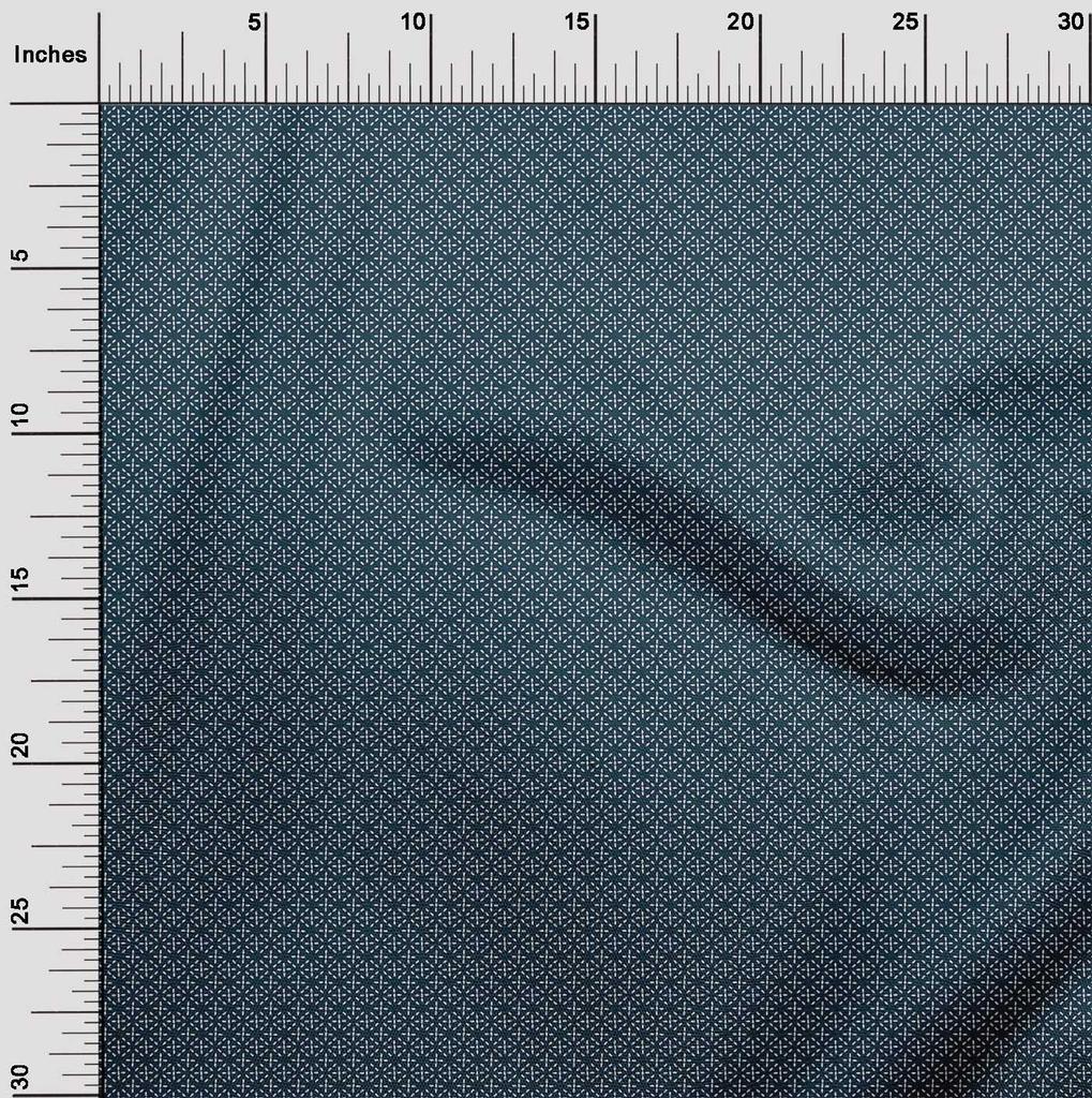 oneOone Cotton Flex Fabric Shapes Geometric Sashiko Print Sewing Fabric BTY 40 Inch