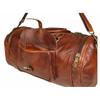 Men Genuine Vintage Duffel Brown New  Leather Bag Goat Travel Gym Luggage