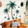 Beach Scenery Coconut Tree Wall Stickers DIY Palm Tree Decals Living Room Bedroom Home Decoration Self-adhesive Wall Accessories