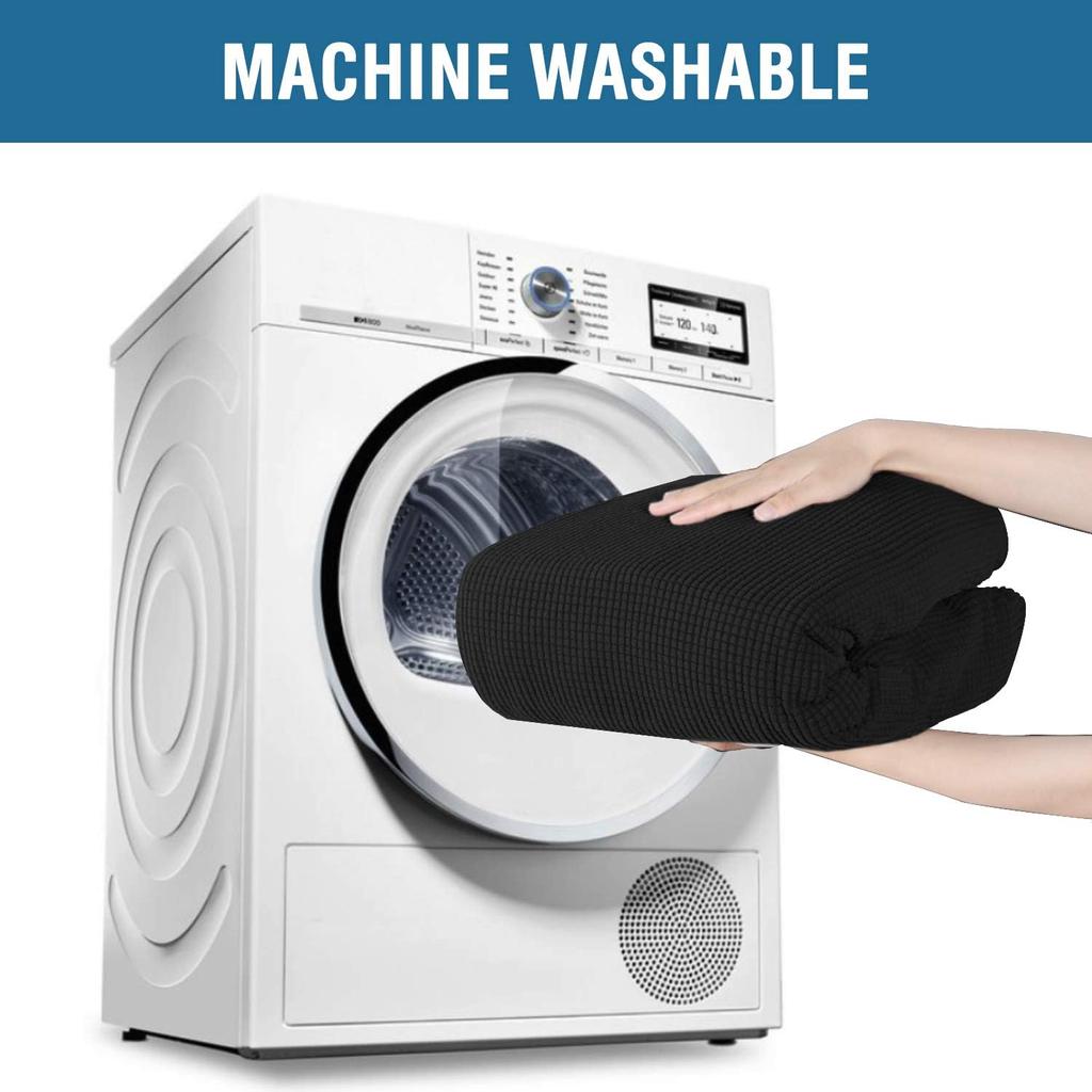 Super dehnbarer Liegesofabezug. Rutschfester Liegesofabezug für große Standard-Liegestühle, weich und dick (schwarz)