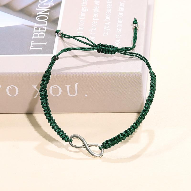8-Character Couple Bracelet Set Adjustable Weaving Infinity Symbol Hand Rope Female