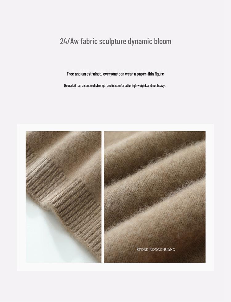 Women's Thick Cashmere High-Neck Sweater for Autumn and Winter