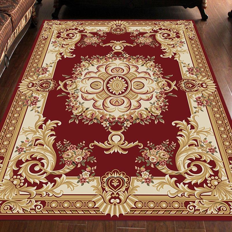 Europe Persia Style Retro Carpet Living Room Sofa Bedroom Bedside Kitchen Entrance Door Rug Non-slip Light Luxury Home Decor Mat