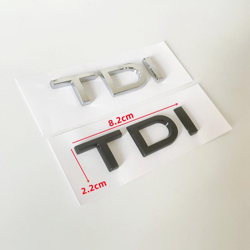 3D ABS Black TDI Logo Letters Car Trunk Emblem Badge For Audi A3 A4 A5 A6 A7 A8 Q2 Q3 Q5 Q7 Q8 TDI Sticker Accessories