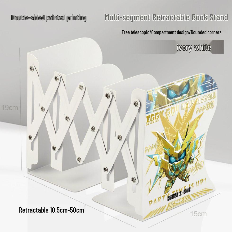 Eggy Party Knight of Judgment Desktop Organizer: Retractable Folding Bookshelf & Book Clip