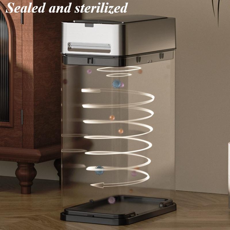 Intelligent Induction Trash Can Living Room Waste Bins Bathroom Automatic Large Capacity Waste Bins with Light Bedroom Trash Can