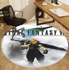 Final Fantasy Pattern Round Rug, Indoor/Outdoor Mat, for Picnic, Gameroom, Bedroom, Office, Living Room, Home Decor Carpet, Birthday Gift