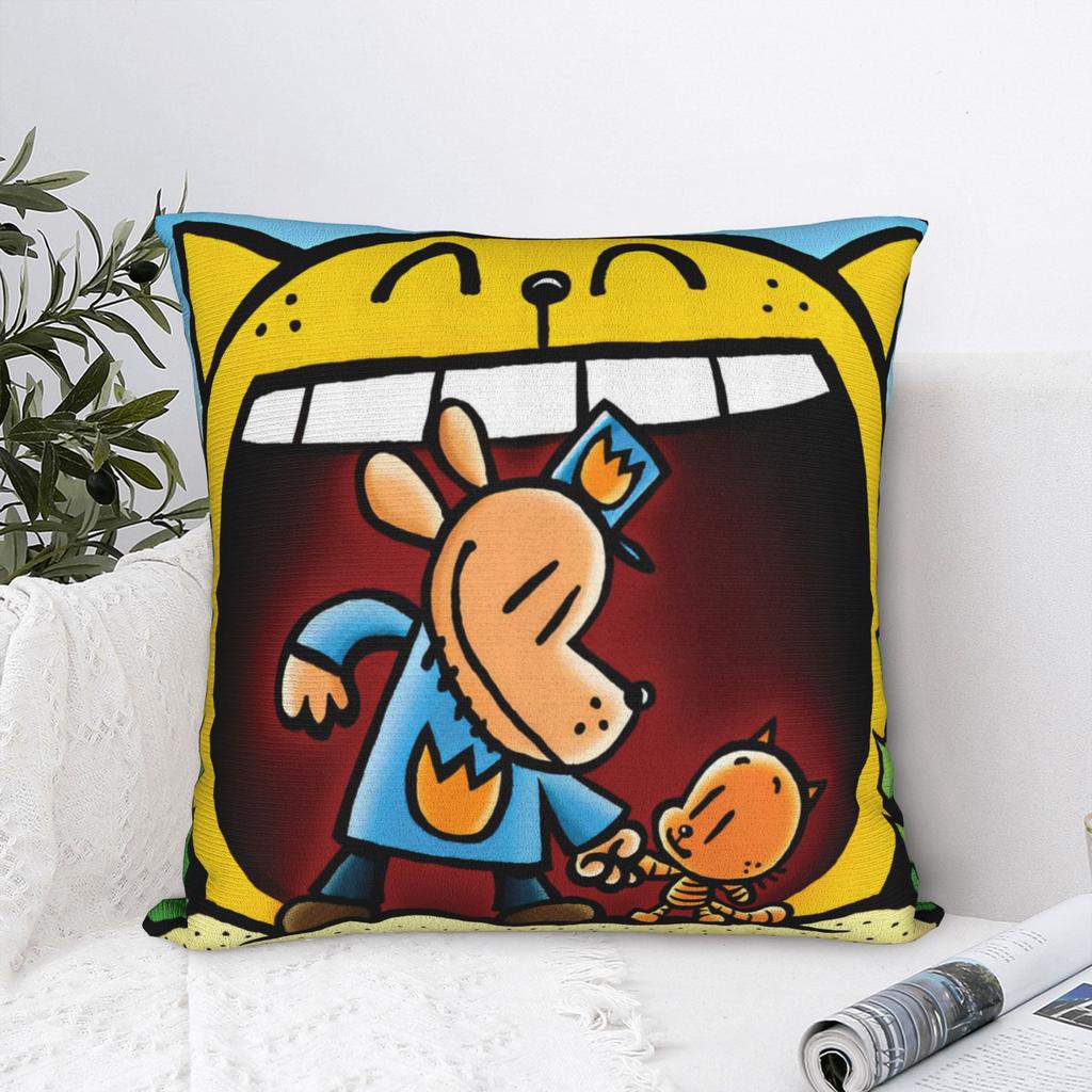 Dog Man Dogman Movie Comic Pillowcase Polyester Cushion Cover Decor Cartoon Throw Pillow Case Cover Home Wholesale 40*40cm