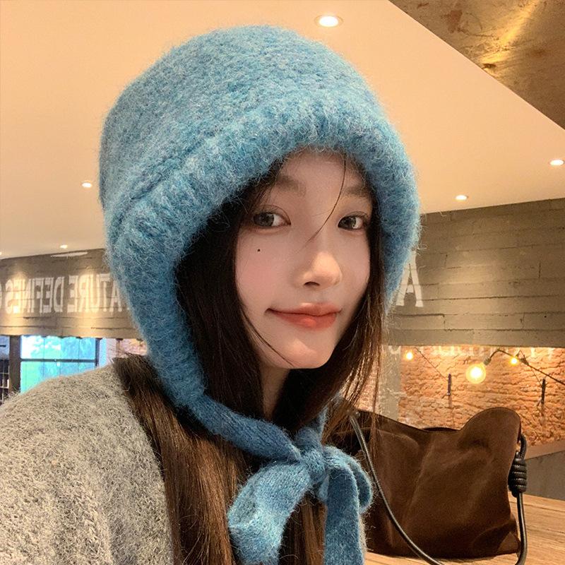 Balaclava Plush Lei Feng Hat Autumn and Winter Warm Hat Warm Ear Protection Hat Women