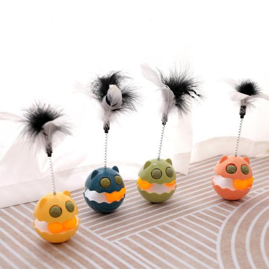 Wiosenna Piórko Zabawka dla Kota Kołyszący Się Drapak dla Kota z Kulą Kocimiętki Interaktywna Zabawka Tor z Kulkami dla Kotów Domowych Ulga w Nudzie Samodzielna Rozrywka