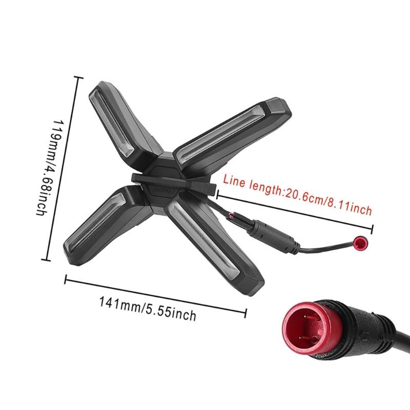 High Powered LED Scooters Headlights With Smarted Light Sensors Durability X-shape Front Lamp For Night Cycling