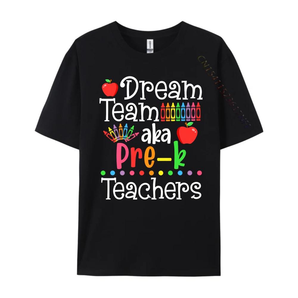 Dream Team Aka Vorschullehrer Shirt Zurück zur Schule Herren Grafik T-Shirts Kurzarm T-Shirt Herren Große Größe Vintage