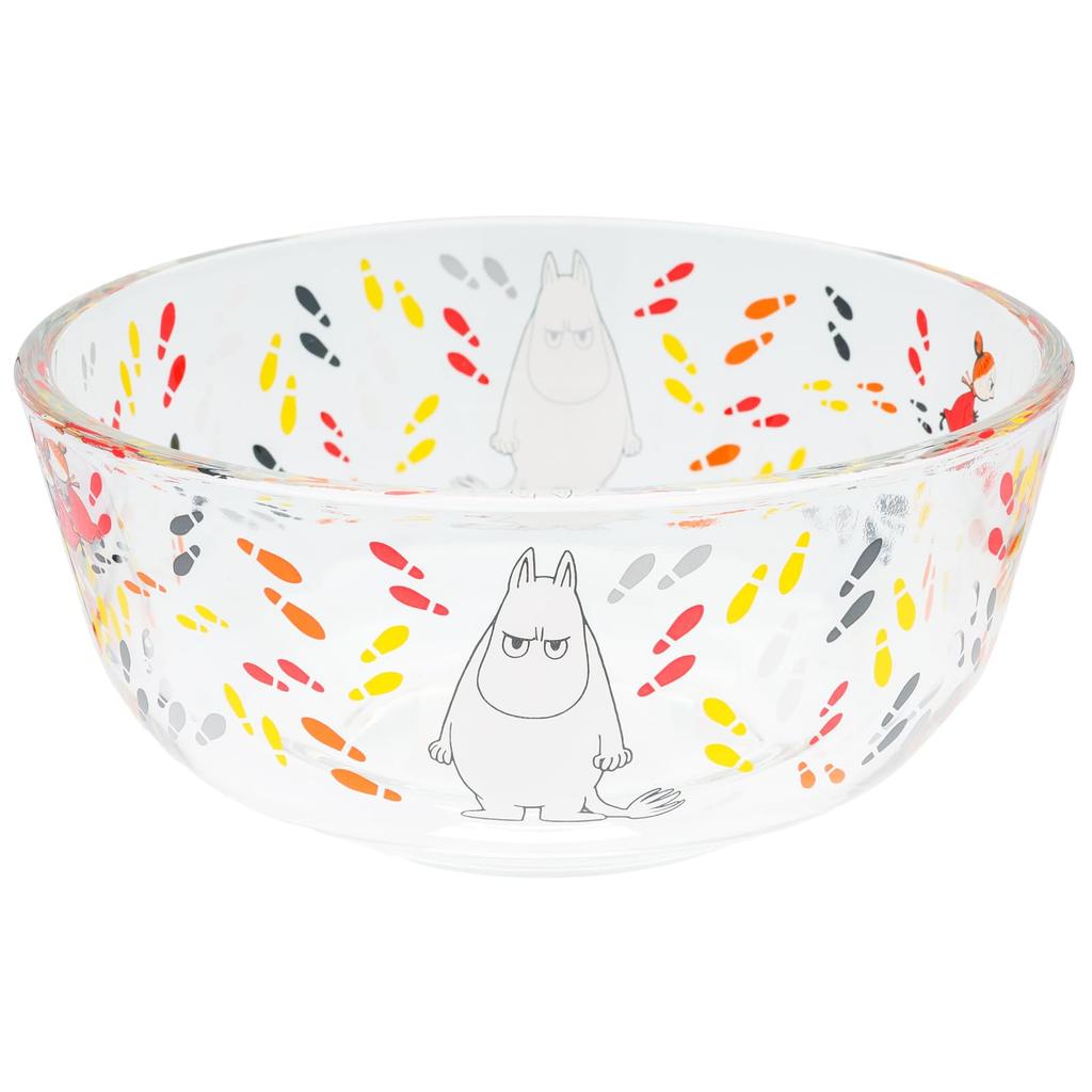 Takasaka International Japan Moomin Glass Salad x Simple Bowl, Bowl, 11.5cm 5.2cm Diameter, KUTSUATO, Clear, MM-G36-006