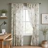 Curtain with Hole-Free Installation, Cotton Linen Printing Window Curtain, Light Blocking Privacy Protection Curtain for Bay Window
