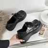 Platform College Small Leather Shoes Women's New Autumn Black Work Sub-single Shoes