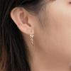 Delicate Earrings with Bowknot Pendant Chic Ear Piercing Jewelry Fashionable Ear Hooks Adornment Jewelry for Women