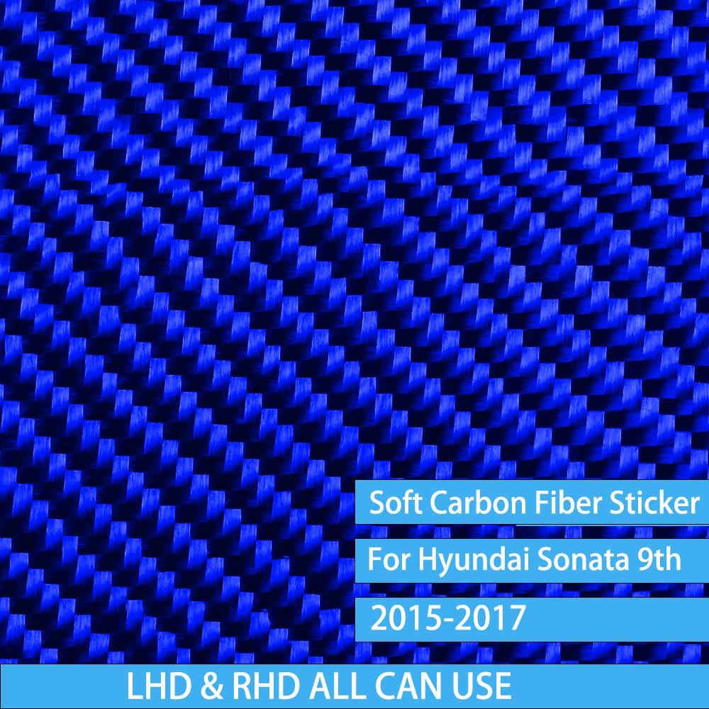 For Hyundai Sonata 9 2015 2016 2017 Inner A-pillar Trim Real Carbon Fiber Sticker Car Interior Accessories