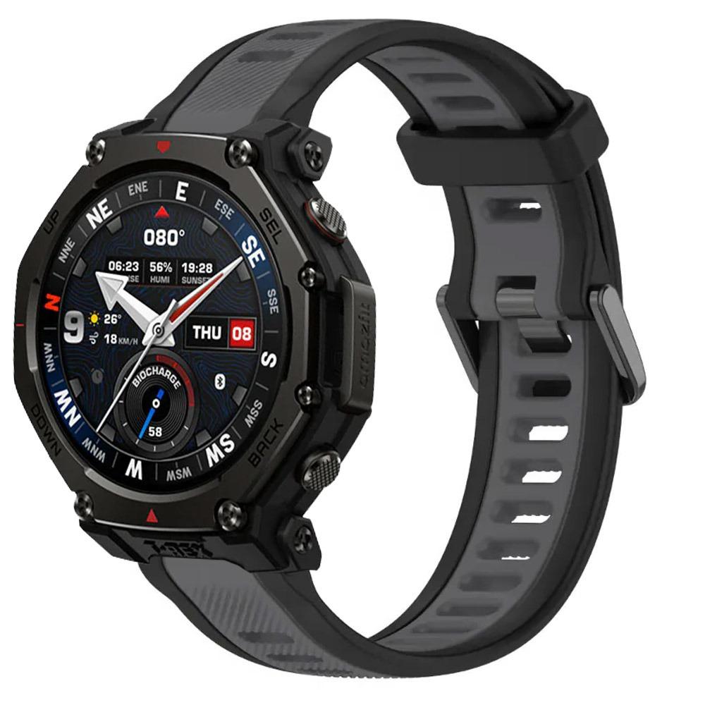 18/20/22mm Sports Silicone Strap for Amazfit T-Rex3 Pro 48mm 44mm Comfortable Breathable Wristband for Amazfit Helio/Balance 2-1