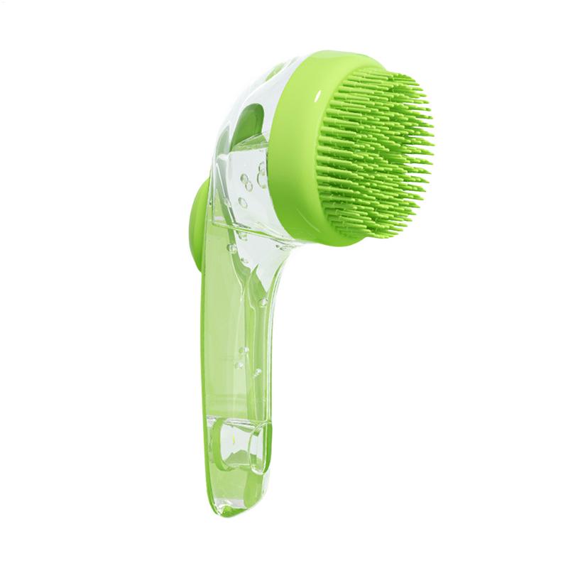 Weiche Silikon Hundeshampoo-Bürste mit Seifenspender Langer Griff Shampoo-Massage-Badbürste für Dusche Tägliche Reinigung