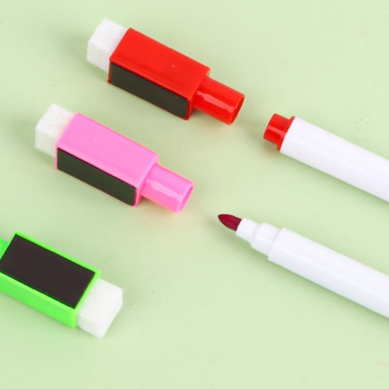 20 Pcs Whiteboard Pens Quick-Drying Whiteboard Markers Erase Marker with Eraser Caps for Office School and Home Use