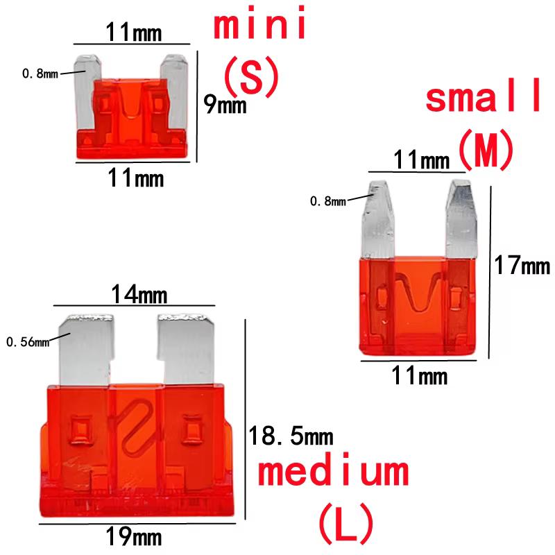 50-306 pcs Car Fuse Combination Kit Mini Small Medium Fuse Blade Type for Marine Automotive 2A 3A 5A 10A 15A 20A 25A 30A 35A Fuse Holders1