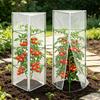 Yousheng Garden Bird Netting for Round Triangular Tomato Cage Breathable Mesh Netting Insect Barrier Netting with Zipper Drawstring Plant Cage Cover