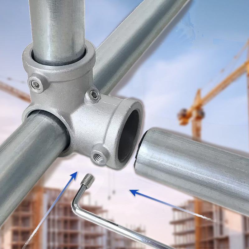 Potrubní armatura Konektor Hliníková slitina Ocelový Kruhový potrubní konektor Koleno Rohové Rámové Upevňovací prvky DN15 DN20 DN25 1 palec