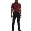 Under Armour Color Block Collar Design Casual Straight Fit Short Sleeve Polo Shirt Men Polo Shirts Burgundy 1370099-690