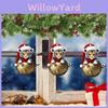 Car Decor Keyring With Cartoon Tiger Wearing Christmas Hat Design Acrylic Ornament For Travel And Gift