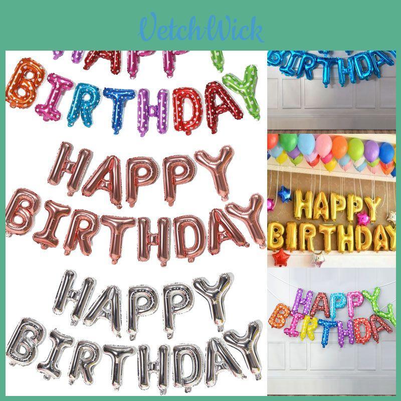 Festive Pink Happy Birthday Balloon Banner For Charming Party Decorations