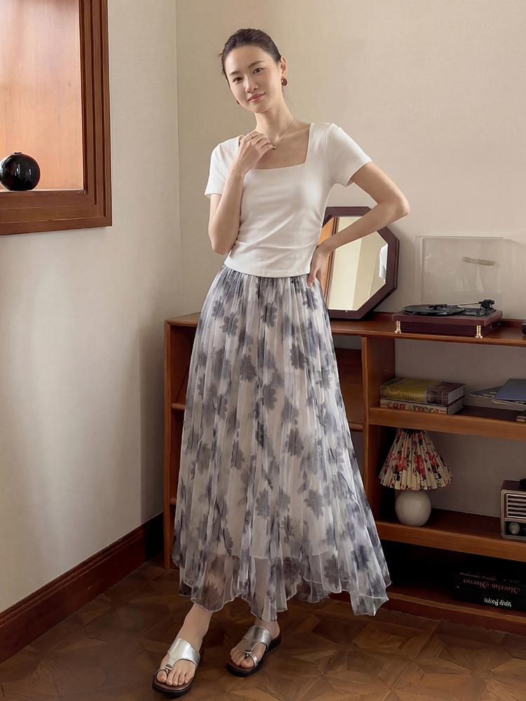 Fei Yuan Irregular Hem Midi Skirt - Women's Early Spring Fashion