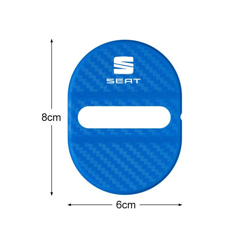 wzbn2 4PCS Car Door Lock Protective Cover Self-adhesive Car Decorative Accessories Car Door Lock Anti Rust Sleeve For Seat Leon Ateca