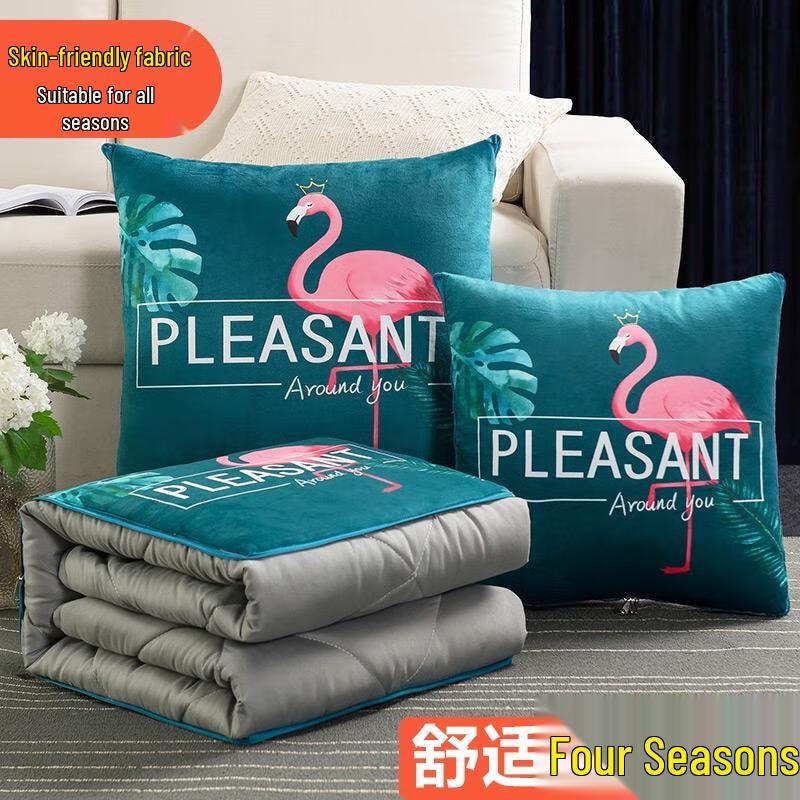 HANDUNYOU Flamingo 2-in-1 Pillow & Blanket