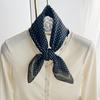 Korean Version of Polka Dot Pure Cotton Small Square Scarf Women's Summer Versatile Neck Protection Silk Scarf Sunscreen Scarf Multi-functional 