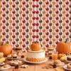 Thanksgiving Decorations, 2 Pack 3.3 x 6.6 Ft Red Orange Brown Turkey Metallic Tel Foil Fringe Curta Streamers Backdrop for Fall Thanksgiving
