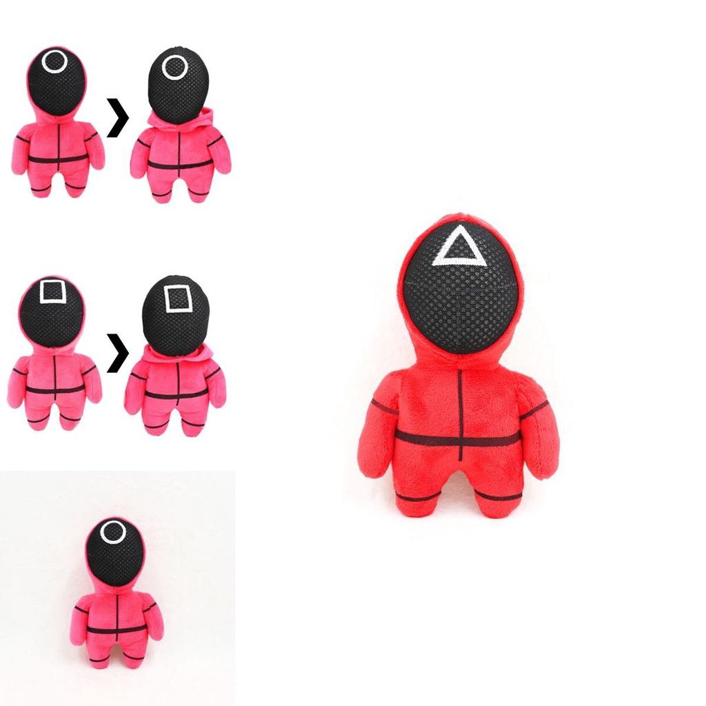 Red Squid Game Guard Worker Staff Plush Toys Front Man 001 456 218 Stuffed Doll