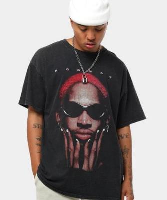 Dennis Rodman T-Shirt Vtg Rap Tee Vintage Geschenk für Männer Frauen Lustiges T-Shirt