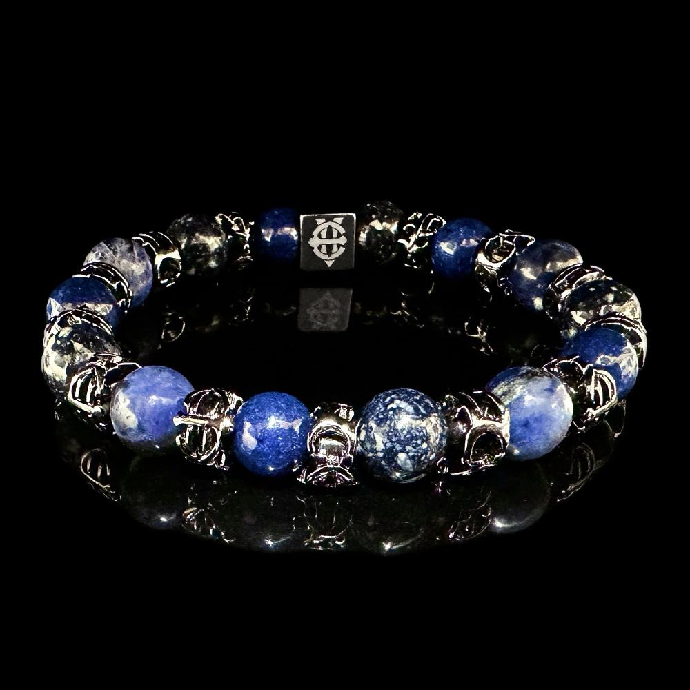 Eightvolume Ev Emblem Bead Bracelet (Blue)