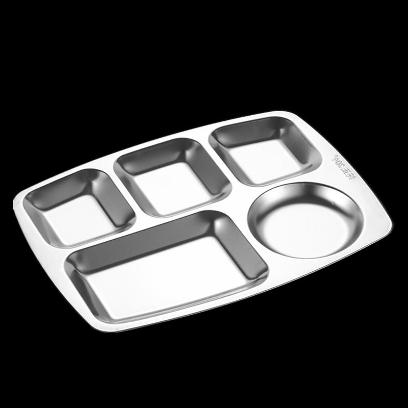 304 Stainless Steel Multi-Compartment Meal Tray