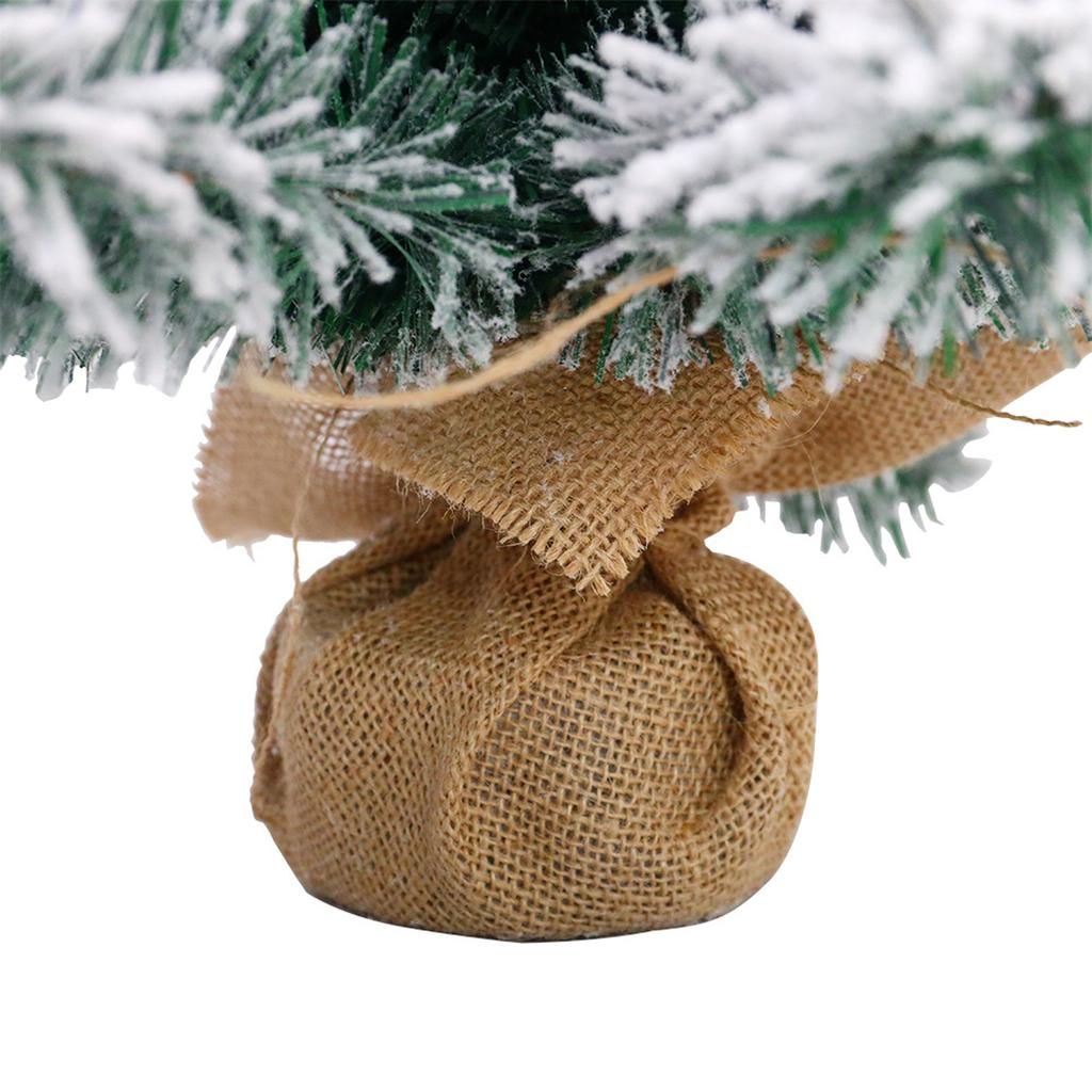 Mini Christmas Tree 17.7in High Lifelike Vivid Colors Snow Flocked Table Christmas Tree