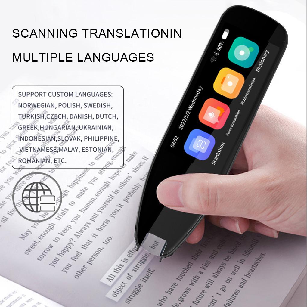 ABS Translation Pen Digital Battery Powered Screen Solid Color English Learning Translator Scanner Reader