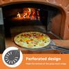 Pizza Turning Peel with Long Handle Aluminum Pizza Peel Spinner Perforated Pizza Turner Spinner Non-Stick Pizza Paddle for Home