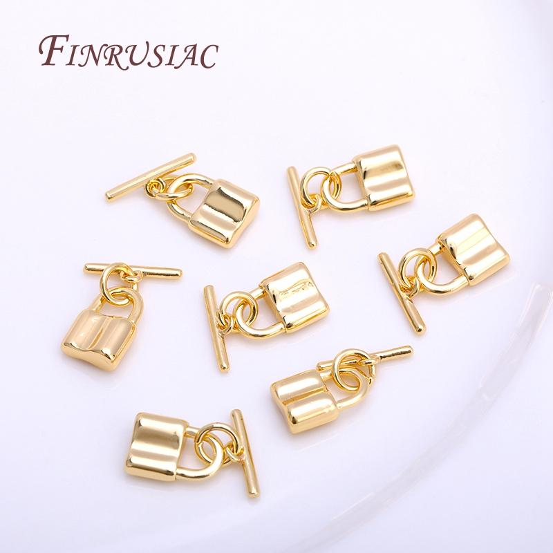 18K Real Gold Plated Geometry Heart OT Clasp For Bracelet Necklace Components,Dainty Brass Toggle Clasp DIY Accessory Wholesale