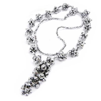 [I2699] - Silver 'Sissi' Designer Long Necklace