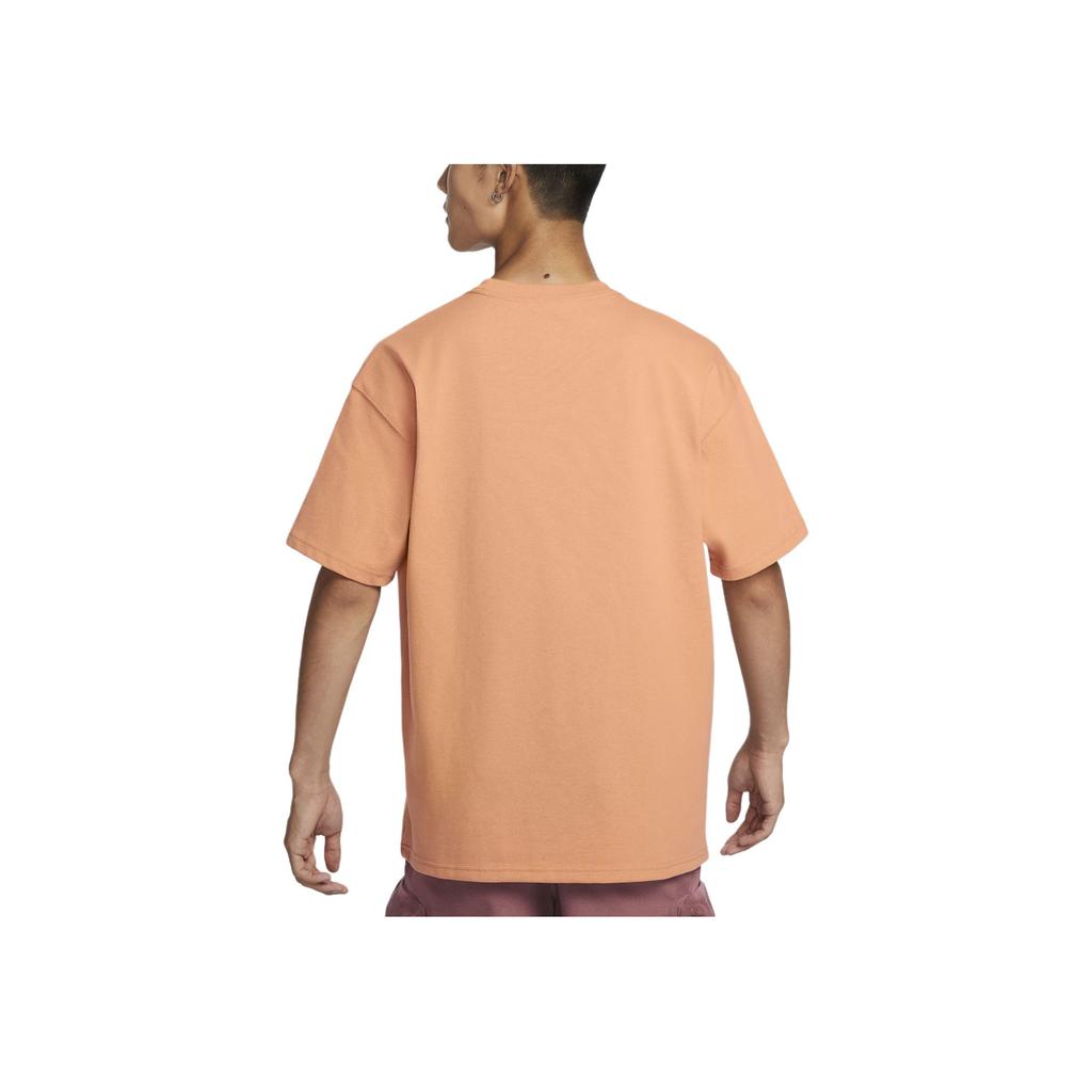 Nike Max 90 Loose Fit Crew Neck Logo Drop Shoulder Short Sleeve T-Shirt Men T-Shirts Amber-Brown FZ5393-225