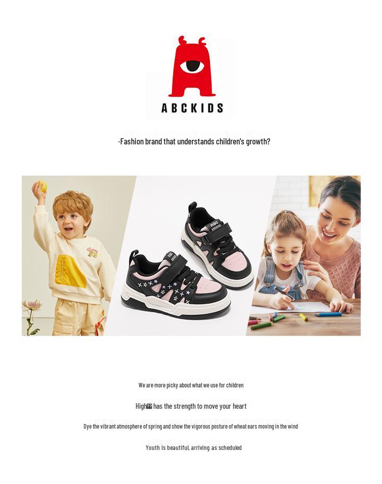 ABCkids6137 Velcro Sneakers - Spring/Autumn Style Soft Sole Casual Shoes for Boys & Girls