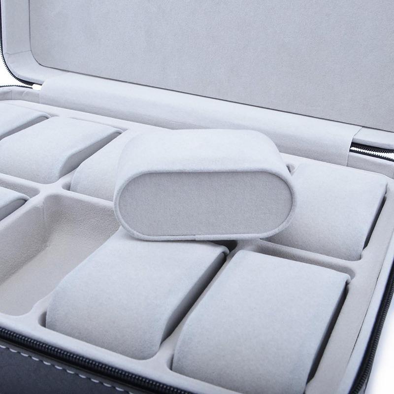 New 6/10/12 Girds Portable Watch Storage Boxes Organizer with Zipper Classic Style Multifunctional Watch Display Box