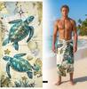 Grüne Meeresschildkröte Strandtuch Tribal Print Design Weiche Saugfähige Mikrofaser für Nautik-Liebhaber und Sommer