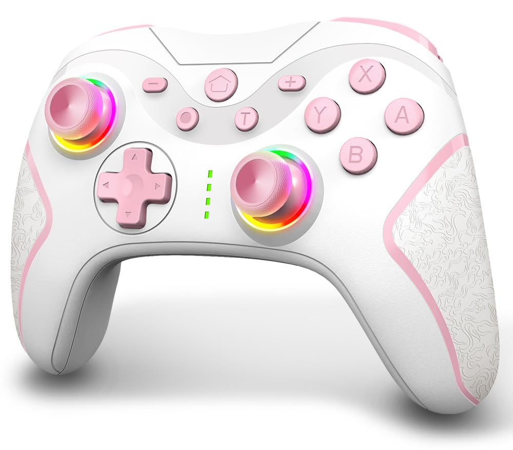 

Контроллер AceGamer для Switch 2 и Switch с макро, турбо, гироскопом, HD-вибрацией, задней светодиодной подсветкой, 1000 мАч, прочный, совместимый с OLED и включает японский