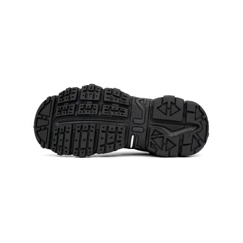 Fila Flüssigkeitsbeständig Abriebfest Niedrig geschnitten Klobige Sneaker Unisex Schwarz Silber 1JM02570H-001(Team502-)